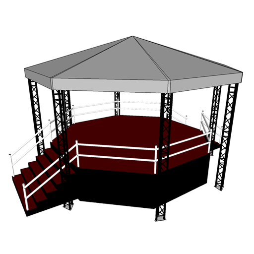 Bandstand 1 hire with height extension