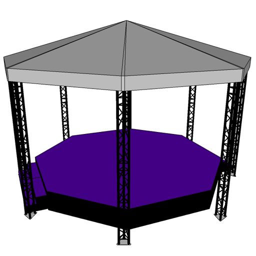 Bandstand 1 hire with carpet or vinyl