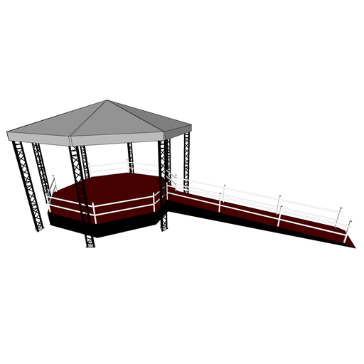Bandstand 1 hire with accessibility ramp