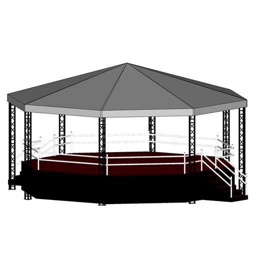 Bandstand 2 hire with height extension
