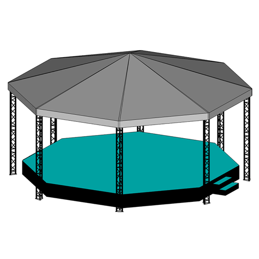 Bandstand 2 hire with carpet or vinyl